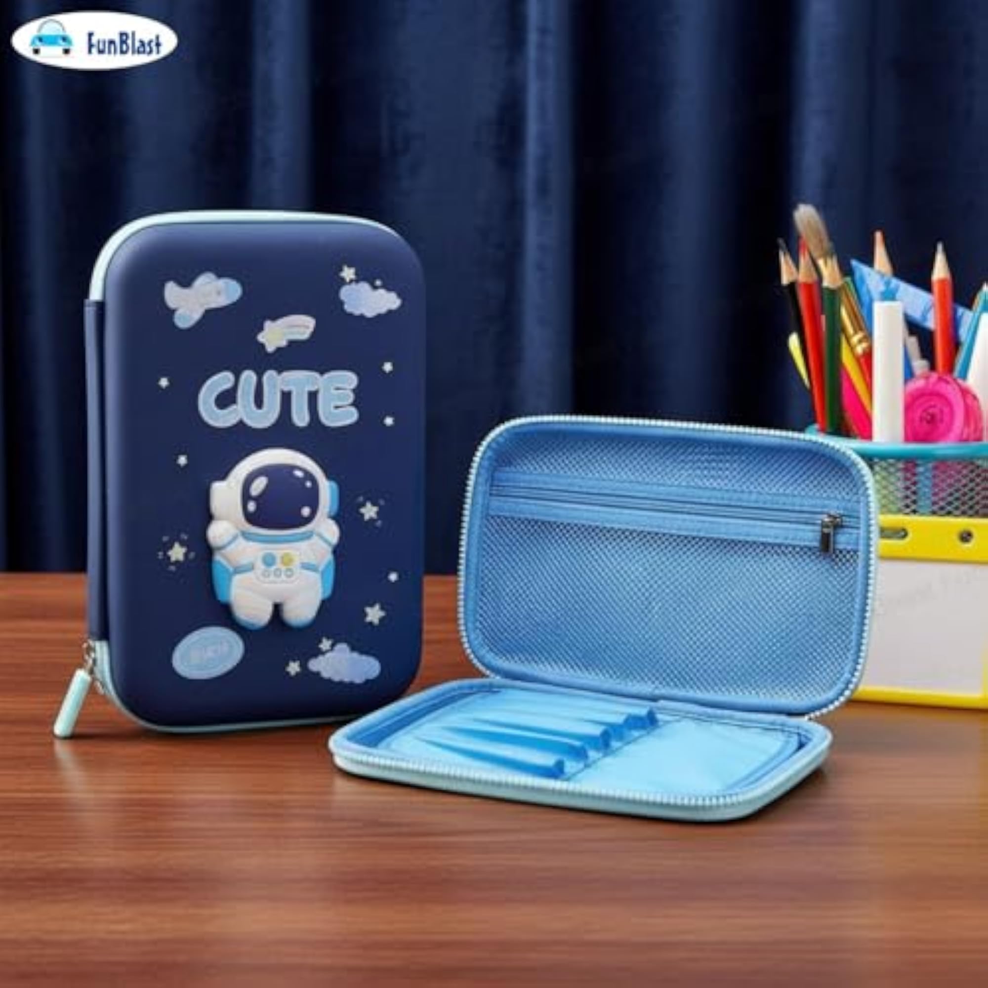 3D EVA Astronaut Pencil Case for Kids, Large Capacity